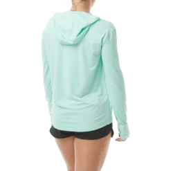 TYR Womens SunDefense Mint Hooded Long Sleeve Shirt -TYR Store TSFLH7A 332 alt06