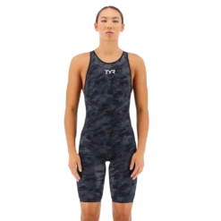 TYR Venzo Camo Black Closed Back Race Suit