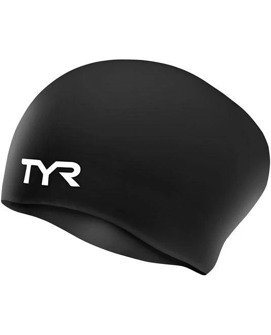 TYR Junior Long Hair Wrinkle Free Swim Cap 4 TYR Junior Long Hair Wrinkle Free Swim Cap - Image 2