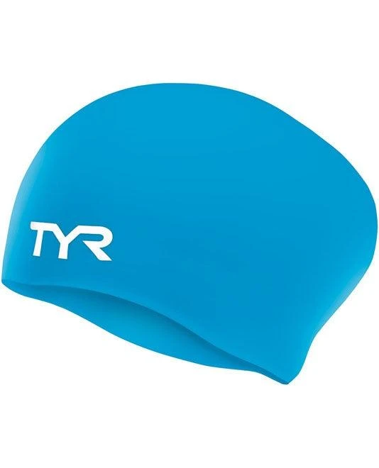 TYR Junior Long Hair Wrinkle Free Swim Cap 3 TYR Junior Long Hair Wrinkle Free Swim Cap