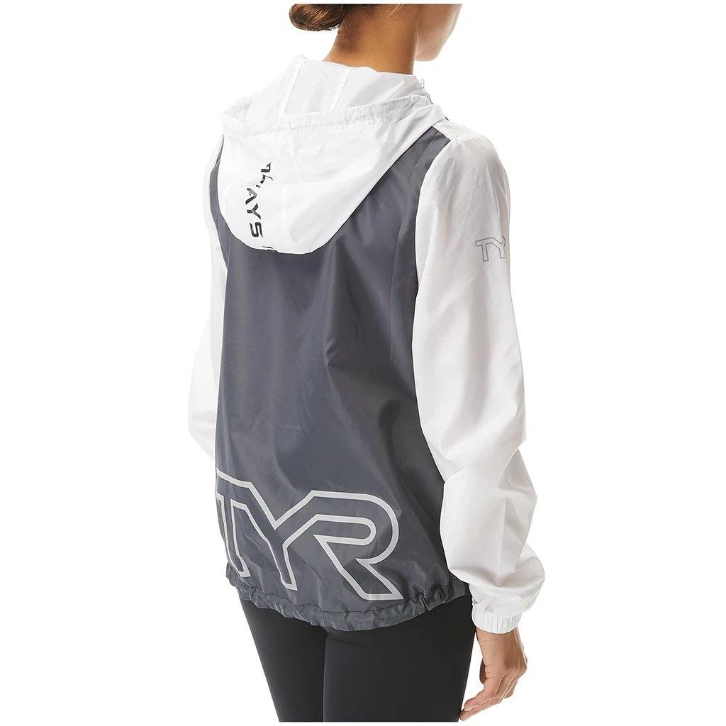 TYR Womens White Elite Team Windbreaker 4 TYR Womens White Elite Team Windbreaker - Image 2